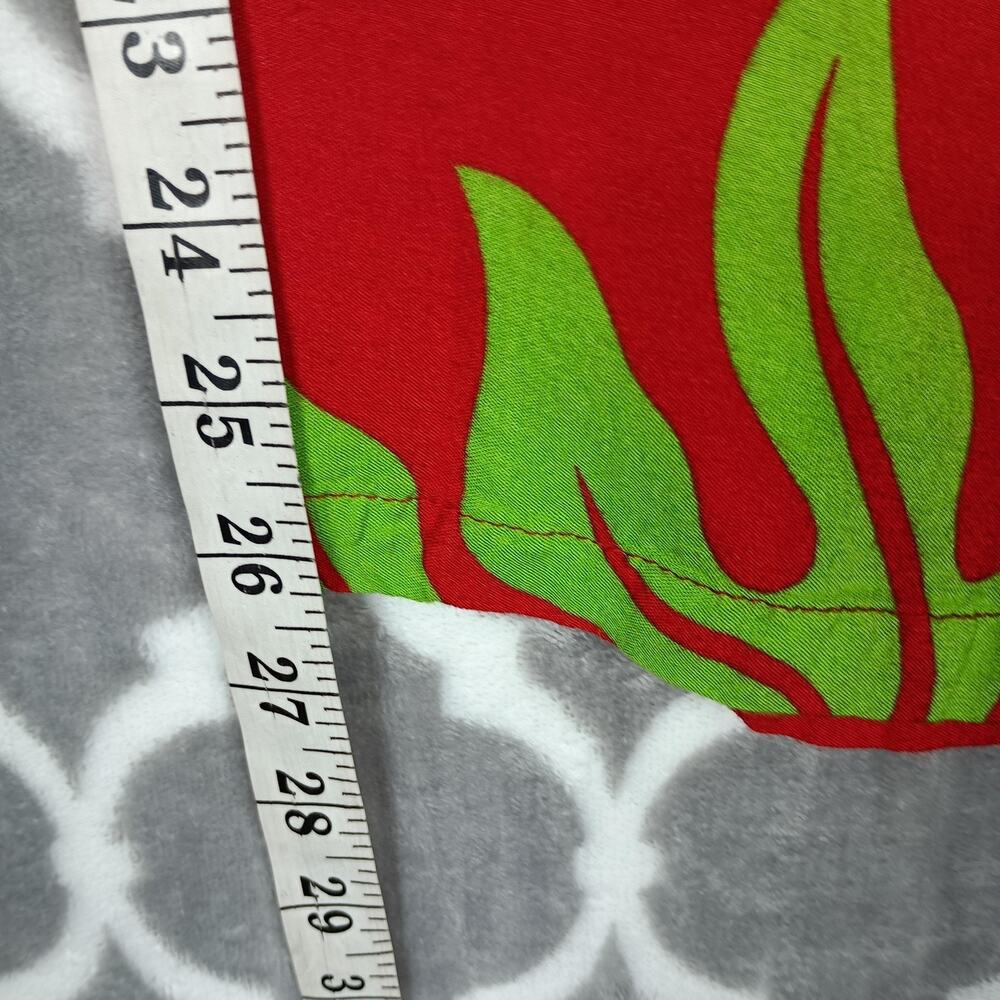 Hula Bay Jumpsuit Womens Medium Red Green Strapless Wide Leg Tropical Leaf Tiki - Picture 11 of 16
